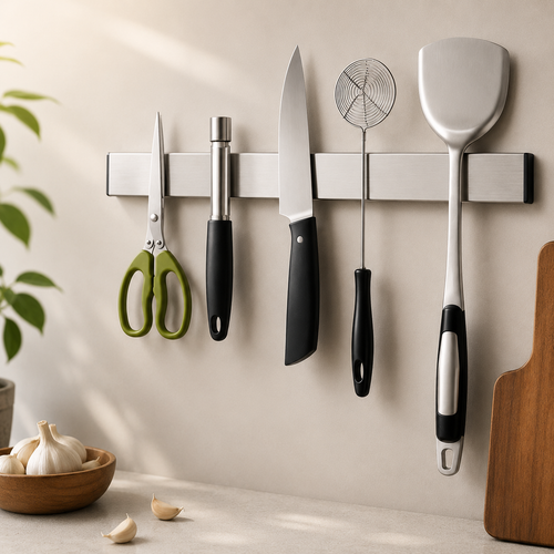 Magnetic Knife Holder — Wall Mounted Stainless Steel Knife Strip