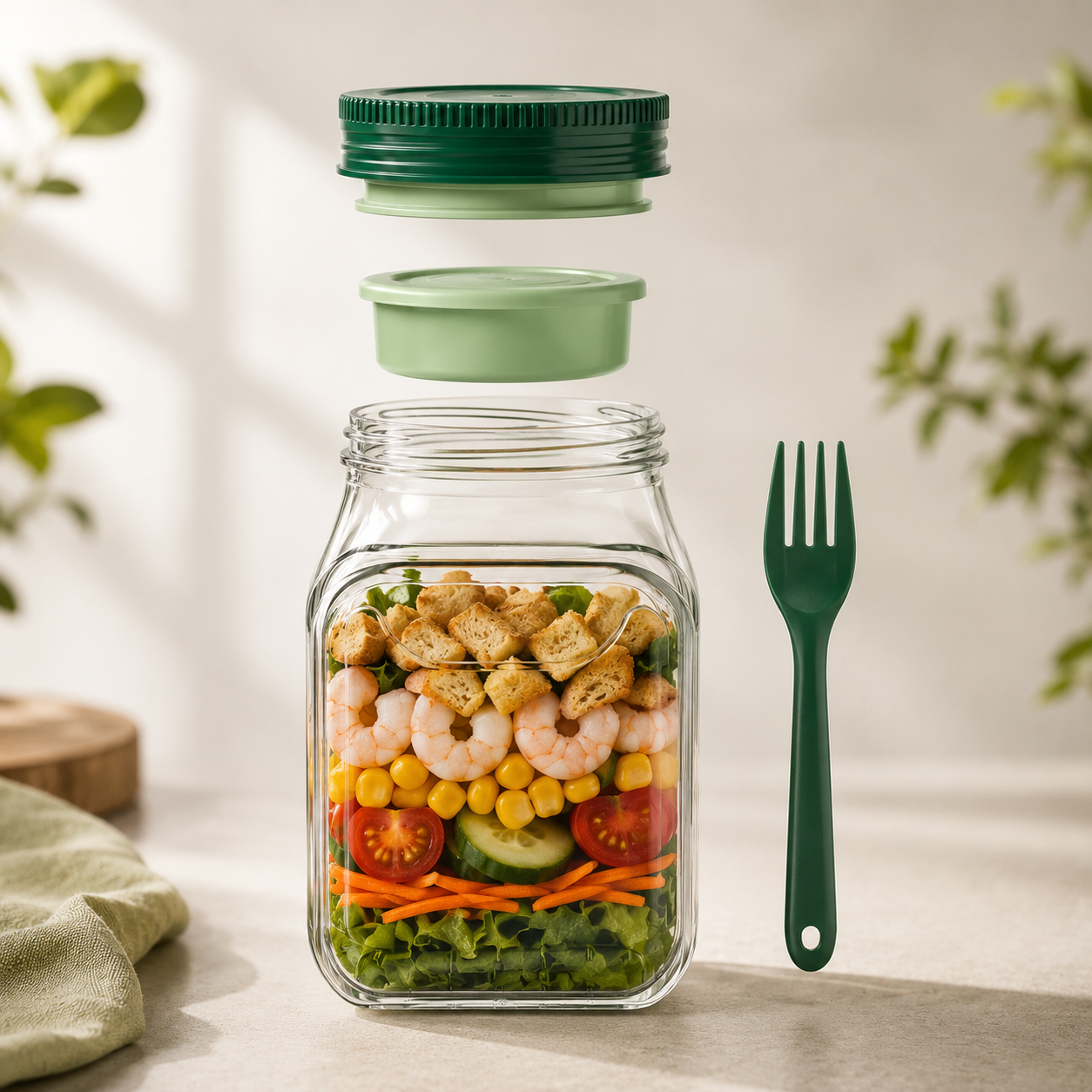 The Salad Pod — Leakproof Layered Salad Jar
