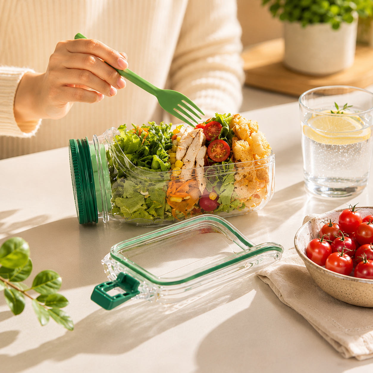 The Salad Pod — Leakproof Layered Salad Jar