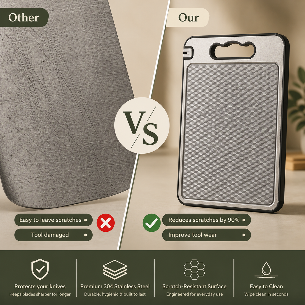 Titanium Double-Sided Cutting Board — 6-in-1 Kitchen Essential