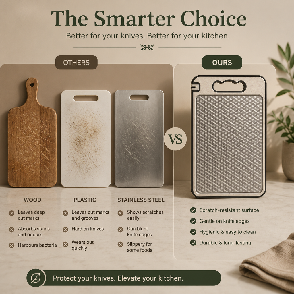 Titanium Double-Sided Cutting Board — 6-in-1 Kitchen Essential